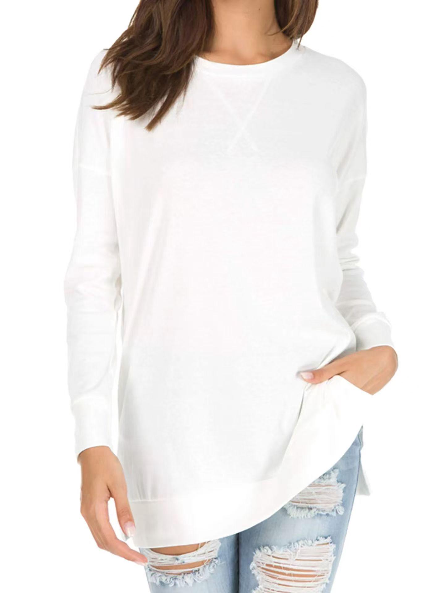 2024 Европейский и американский женский вязаный свитер свободного кроя с разрезом, круглым вырезом и длинным рукавом XL белый
2024 Европейский и американский женский вязаный свитер свободного кроя с разрезом, круглым вырезом и длинным рукавом XL белый