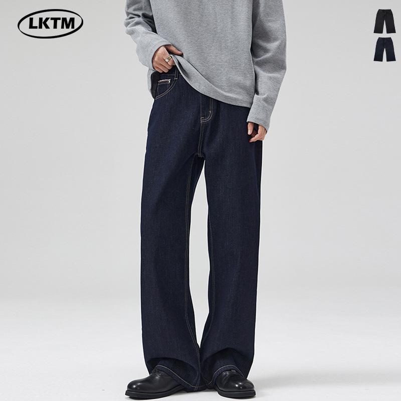 LKTM Men s Dark Blue Denim 2021M Jeans - Unisex Loose Classic Straight Pants L (recommended 120-135 lbs)
LKTM Men s Dark Blue Denim 2021M Jeans - Unisex Loose Classic Straight Pants L (recommended 120-135 lbs)