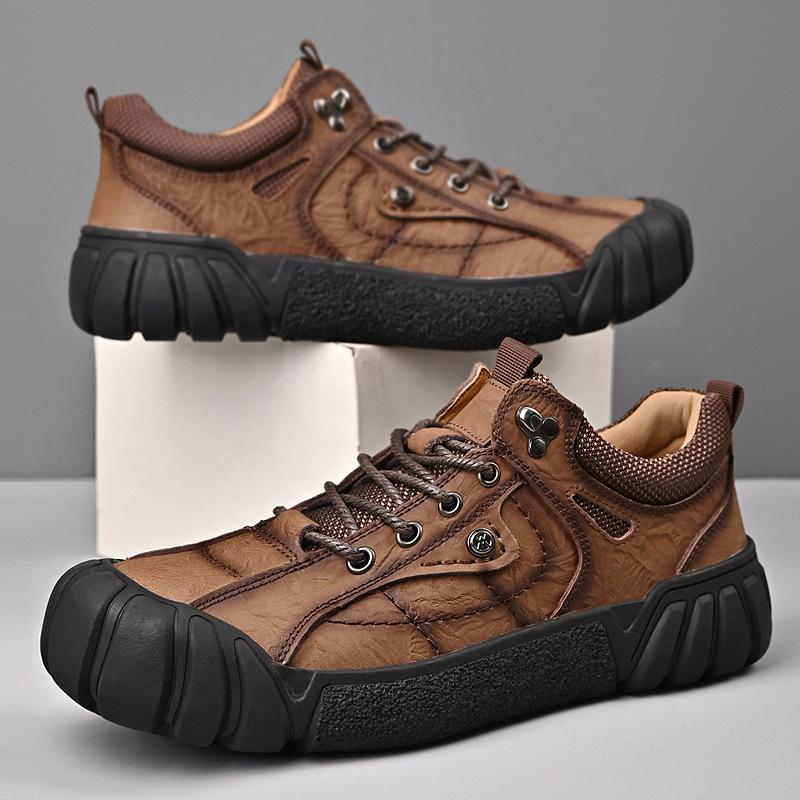 Spring and summer new outdoor mountaineering men s shoes genuine leather cowhide platform casual dad leather shoes high quality 38 темно-коричневого кольору
Spring and summer new outdoor mountaineering men s shoes genuine leather cowhide platform casual dad leather shoes high quality 38 темно-коричневого кольору