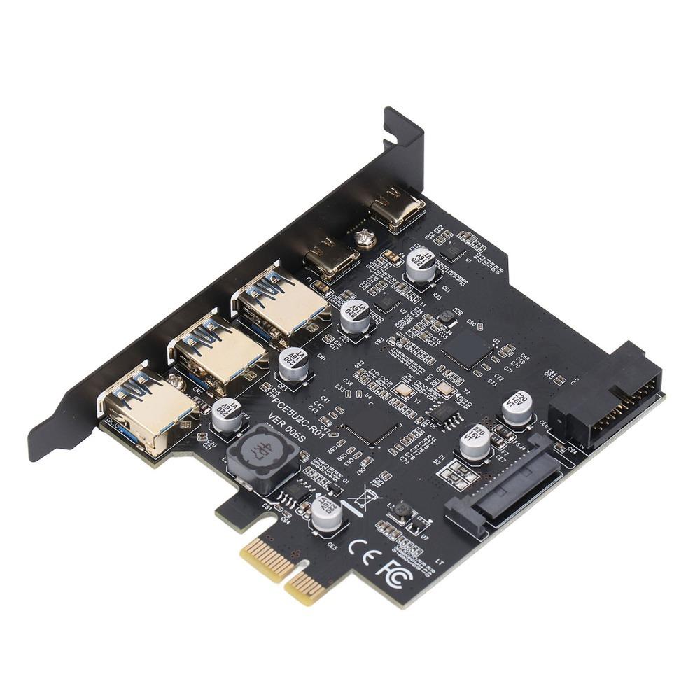 Durable 5 Ports PCIe To USB 3.2 Gen 1 Card 2 USB Type C 19pin PCI Express Card 3 USB Type a USB Expansion Card for Windows
Durable 5 Ports PCIe To USB 3.2 Gen 1 Card 2 USB Type C 19pin PCI Express Card 3 USB Type a USB Expansion Card for Windows