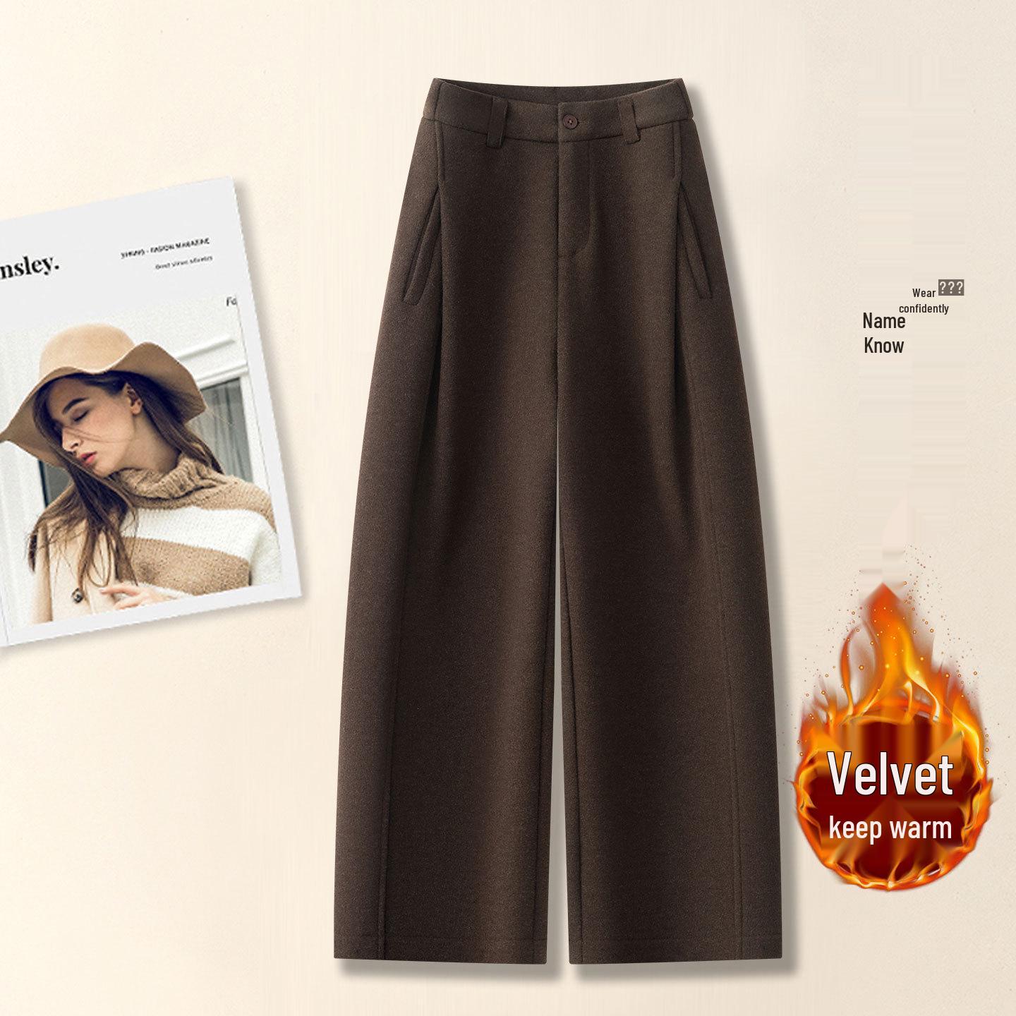 Women s Light Gray Velvet Wool Wide-Leg Scissor-Cut Pants, Winter Warm Thickened Straight-Leg Casual Style from Douyin 2XL
Women s Light Gray Velvet Wool Wide-Leg Scissor-Cut Pants, Winter Warm Thickened Straight-Leg Casual Style from Douyin 2XL
