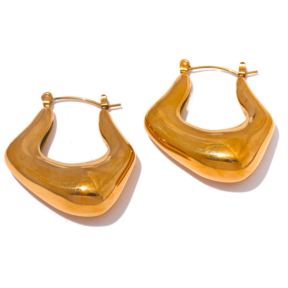 Yhpup 316L Stainless Steel Metal Cast Chunky Hoop Earrings 18k Gold Color Texture Charm Geometric Unusual Jewelry Waterproof
Yhpup 316L Stainless Steel Metal Cast Chunky Hoop Earrings 18k Gold Color Texture Charm Geometric Unusual Jewelry Waterproof