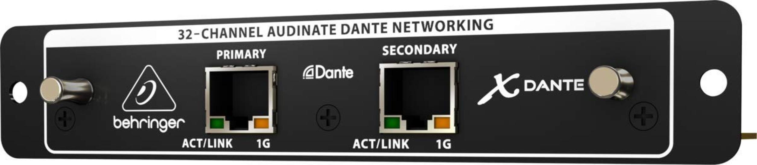 Behringer X32 Option Card DANTE Network Interface 24bit 44.1kHz48kHz Compatible X-DANTE Black
Behringer X32 Option Card DANTE Network Interface 24bit 44.1kHz48kHz Compatible X-DANTE Black