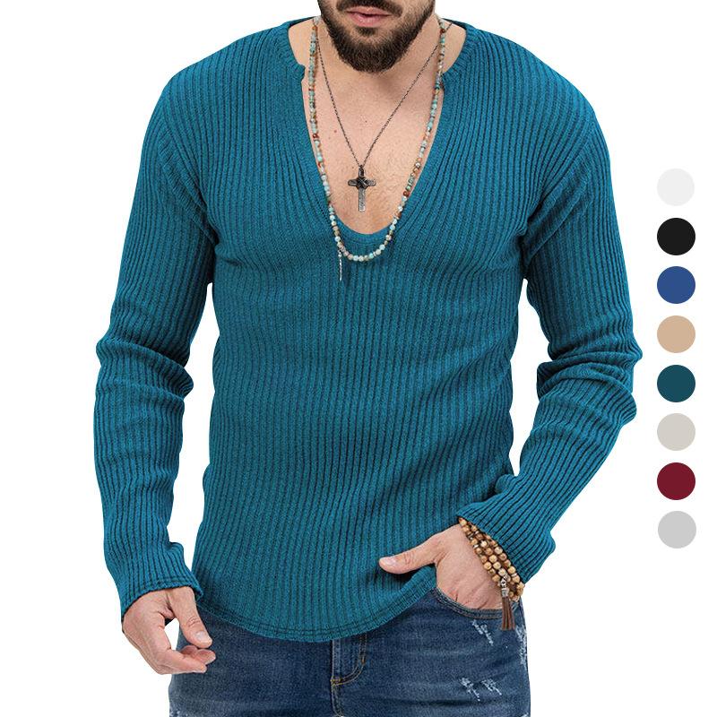 Men s Trend Spring and Autumn Deep V-neck Men s New Solid Color Knit Pullover XXXL білий
Men s Trend Spring and Autumn Deep V-neck Men s New Solid Color Knit Pullover XXXL білий