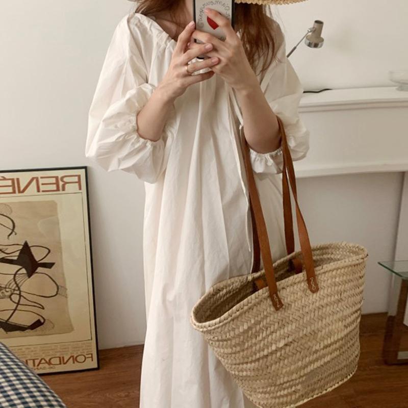 Johnature Летний дом Повседневный слоеный рукав Платье Корейский сплошной цвет Галстук Свободные простые женские платья One Size белый
Johnature Летний дом Повседневный слоеный рукав Платье Корейский сплошной цвет Галстук Свободные простые женские платья One Size белый