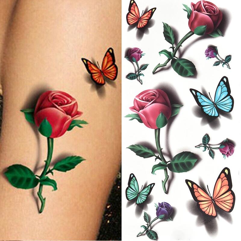 3Pcs Temporary Tattoos Sticker for Women Body Art Tattoo Sticker 3D Butterfly Rose Flower Feather Tattoo Waterproof Sticker
3Pcs Temporary Tattoos Sticker for Women Body Art Tattoo Sticker 3D Butterfly Rose Flower Feather Tattoo Waterproof Sticker