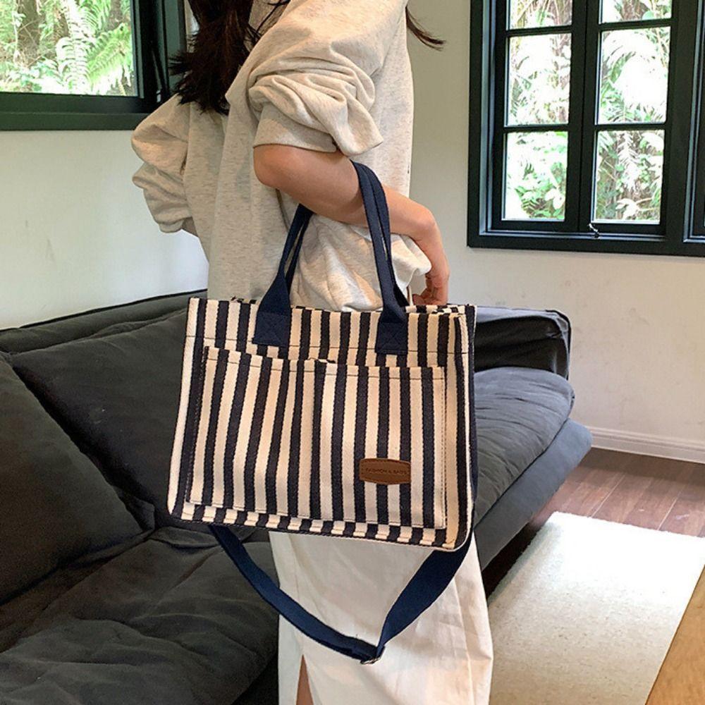 Large Capacity Shoulder Bag Simple Cloth Handbag Cute Stripe Canvas Tote Bag Shopping красный
Large Capacity Shoulder Bag Simple Cloth Handbag Cute Stripe Canvas Tote Bag Shopping красный