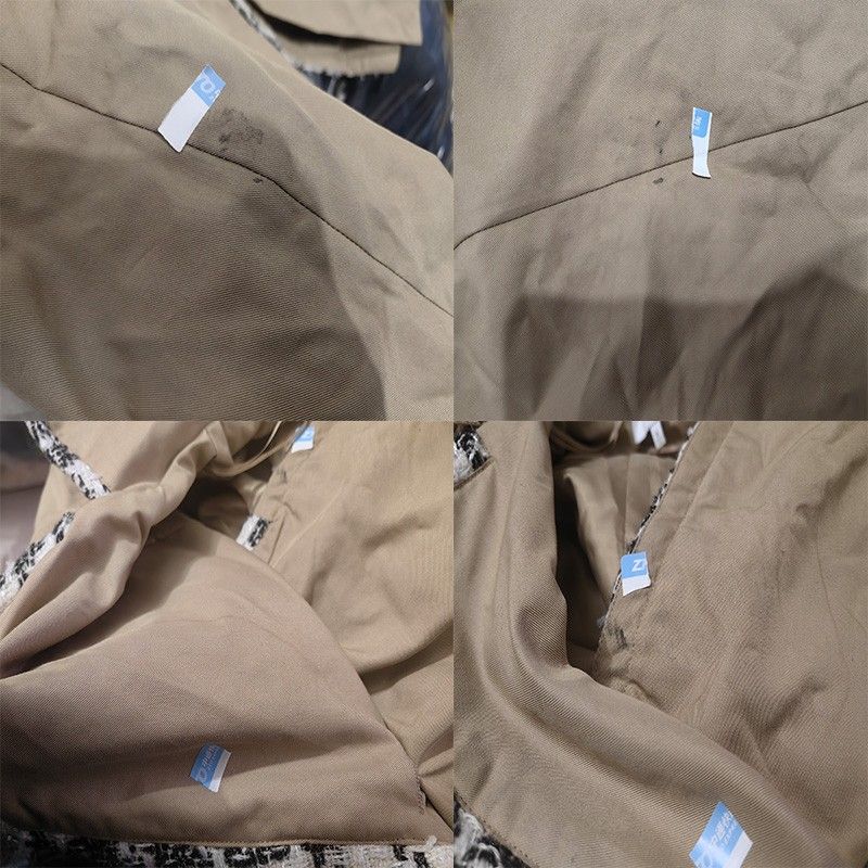 American Single M @ Ble Niche Design Fashion Tweed Trim Double Breasted Long Trench Coat Coat for Women Khaki obvious imprint blemish L
American Single M @ Ble Niche Design Fashion Tweed Trim Double Breasted Long Trench Coat Coat for Women Khaki obvious imprint blemish L