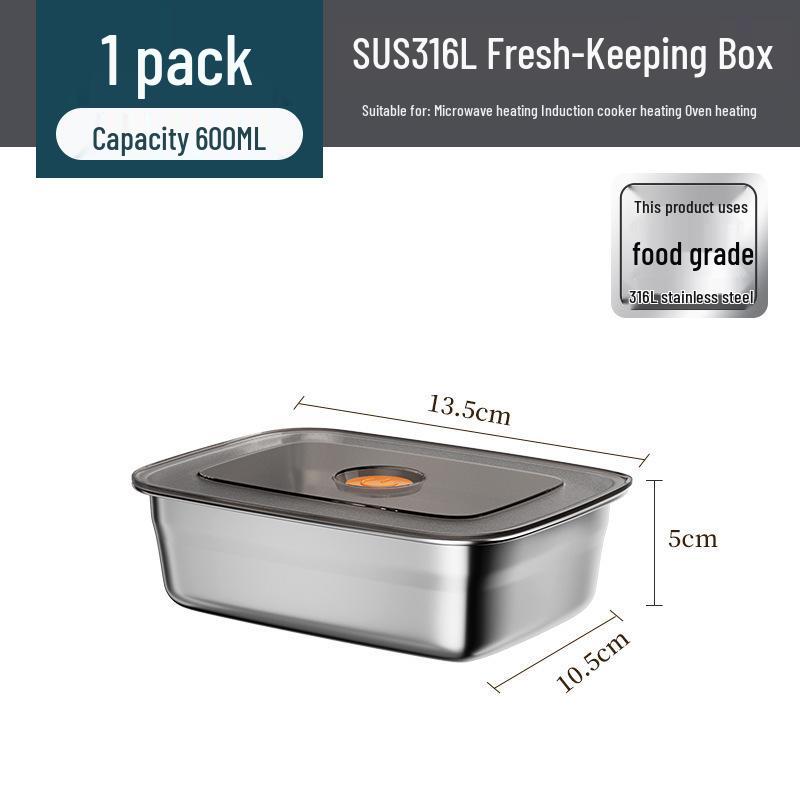 Microwaveable 316 Food-Grade Stainless Steel Lunch Box with Lid and Fresh-Keeping Fruit Screen
Microwaveable 316 Food-Grade Stainless Steel Lunch Box with Lid and Fresh-Keeping Fruit Screen