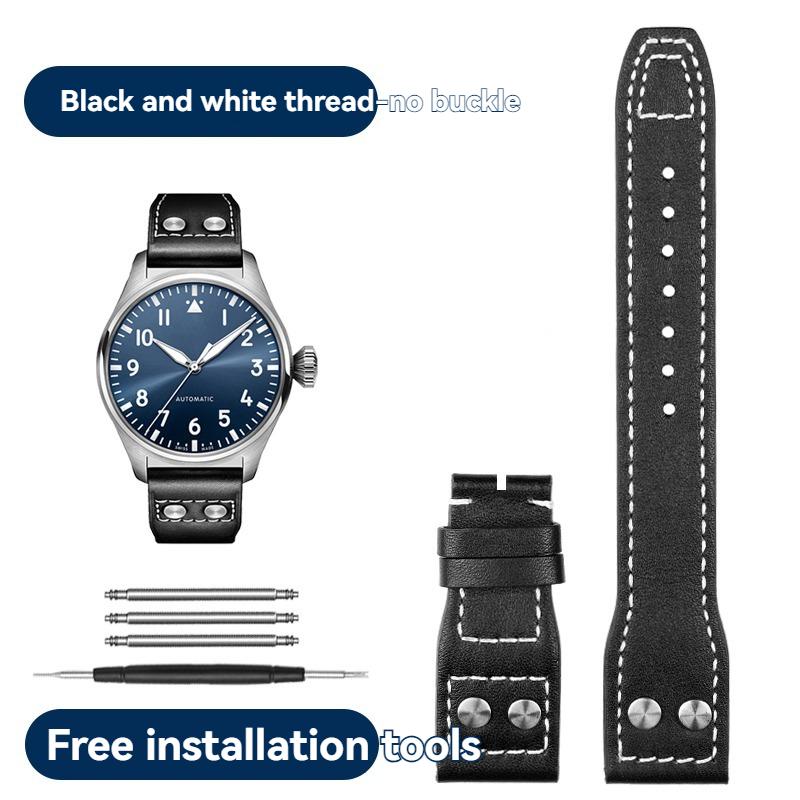 for IWC Big pilot Spitfire fighter Little Prince Mark 18 first layer cowhide watch with nails men s wristband bracelet 21 22mm 22mm width
for IWC Big pilot Spitfire fighter Little Prince Mark 18 first layer cowhide watch with nails men s wristband bracelet 21 22mm 22mm width
