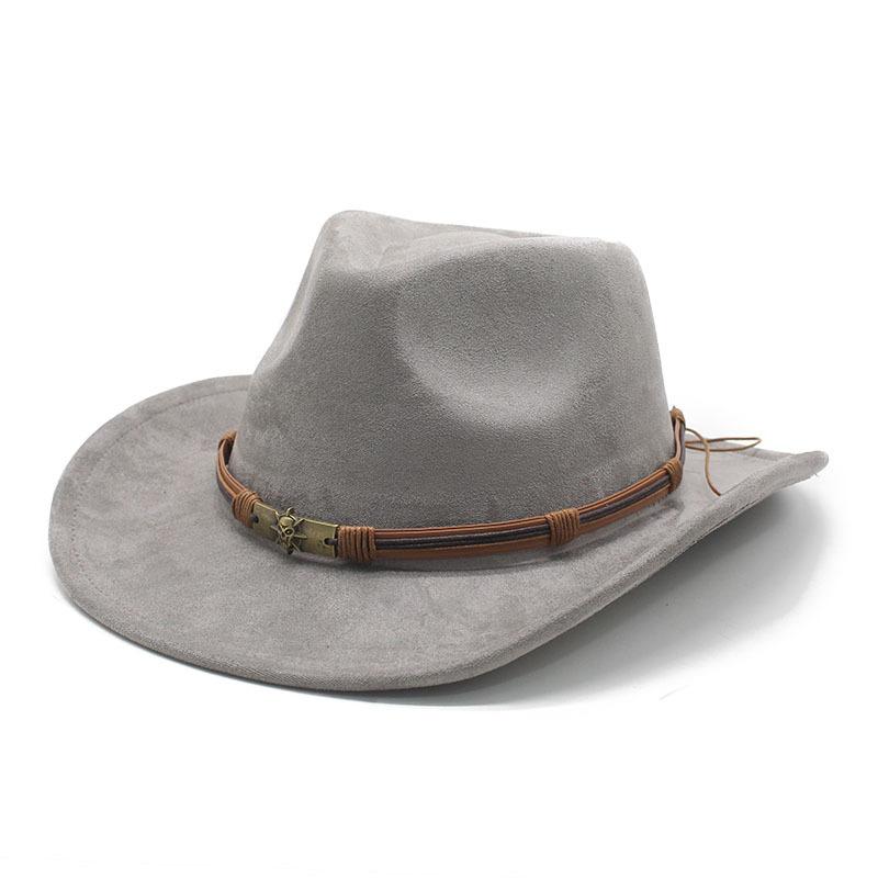 Western Suede Western Cowboy Hat Women Men Outdoor Travel Party Belt Buckle Wide Brim Panama Cap Unisex Fedora Hat 56-59cm сірий
Western Suede Western Cowboy Hat Women Men Outdoor Travel Party Belt Buckle Wide Brim Panama Cap Unisex Fedora Hat 56-59cm сірий