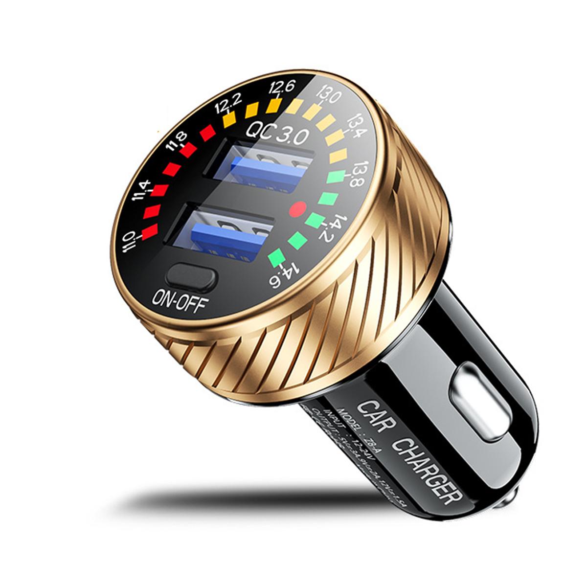 QC 3.0 Dual USB Автомобільний зарядний пристрій 12 В 24 В Водонепроникний 18 Вт Швидка зарядка Наметне світло Світлодіодний вольтметр УВІМК. ВИМК. Перемикач Кольоровий дисплей Адаптер автомобільного зарядного пристрою золотий
QC 3.0 Dual USB Автомобільний зарядний пристрій 12 В 24 В Водонепроникний 18 Вт Швидка зарядка Наметне світло Світлодіодний вольтметр УВІМК. ВИМК. Перемикач Кольоровий дисплей Адаптер автомобільного зарядного пристрою золотий