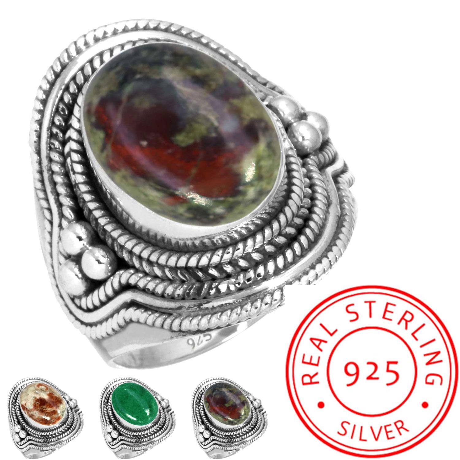 925 Sterling Silver Ring Women Gemstone Handmade Jewelry Anniversary Gift Dragon Blood Jasper Garnet In Limestone Kiwi Quartz Solitaire 5
925 Sterling Silver Ring Women Gemstone Handmade Jewelry Anniversary Gift Dragon Blood Jasper Garnet In Limestone Kiwi Quartz Solitaire 5