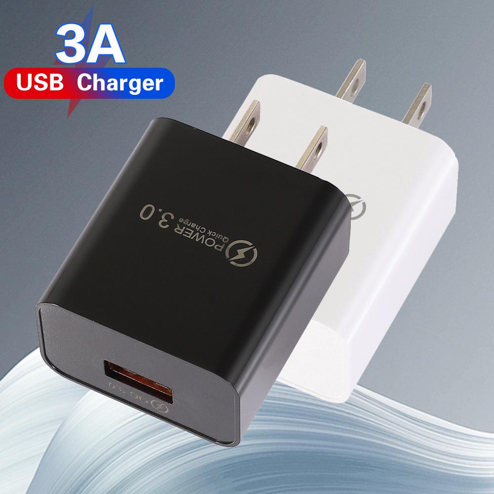 3A Single Port QC3.0 Fast USB Travel Charger for Mobile Phones EU Black
3A Single Port QC3.0 Fast USB Travel Charger for Mobile Phones EU Black