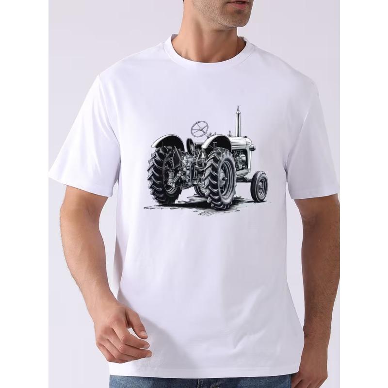 Men s Tractor Print T-Shirt - Heavy Tractor-Themed Short Sleeve Shirt, Casual Summer Round Neck Tee for Farming & Agriculture Enthusiasts S белый
Men s Tractor Print T-Shirt - Heavy Tractor-Themed Short Sleeve Shirt, Casual Summer Round Neck Tee for Farming & Agriculture Enthusiasts S белый