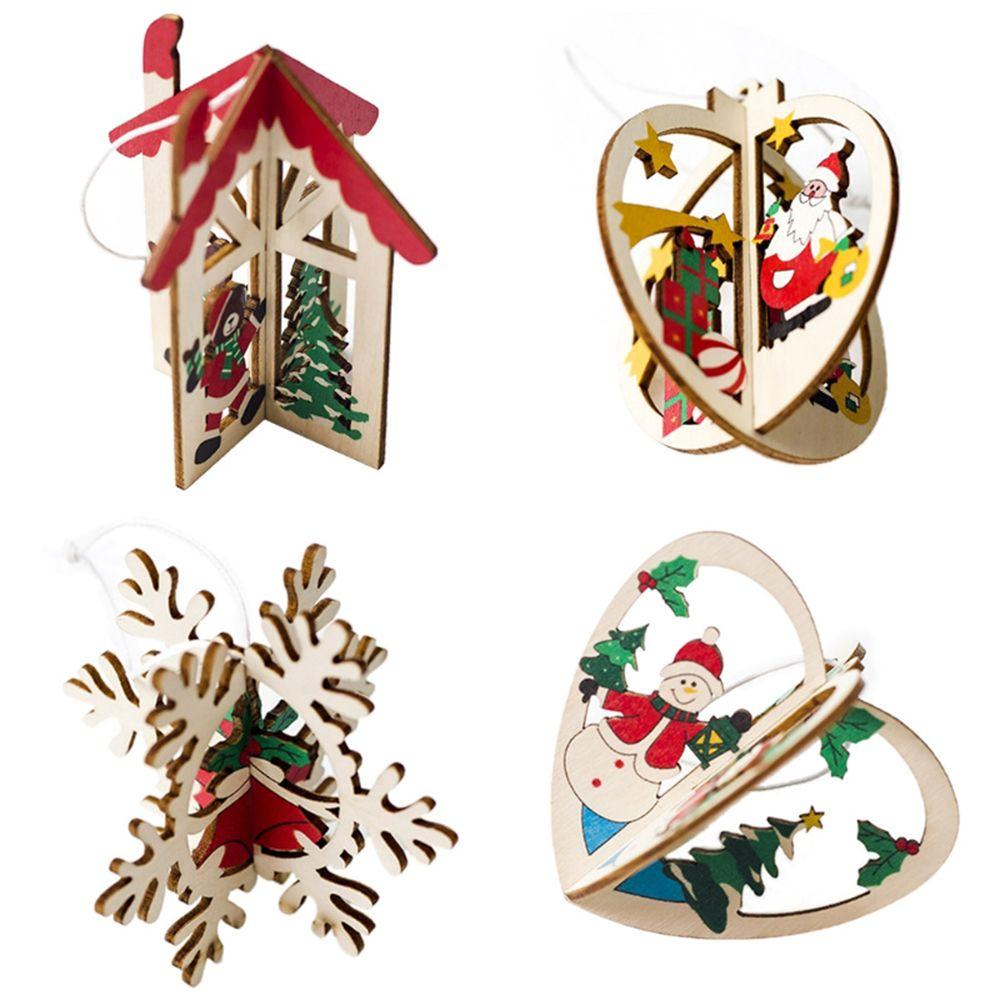 2pcs Kids Favors DIY Gifts 3D Pendant Xmas Tree Decorations Wooden Ornaments Christmas Decor Santa Claus
2pcs Kids Favors DIY Gifts 3D Pendant Xmas Tree Decorations Wooden Ornaments Christmas Decor Santa Claus
