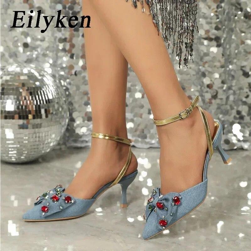 Eilyken, весенние джинсовые босоножки с ремешком и пряжкой, женские туфли-лодочки, сандалии в уличном стиле, обувь на тонком низком каблуке с кристаллами для банкетной вечеринки 35 синий
Eilyken, весенние джинсовые босоножки с ремешком и пряжкой, женские туфли-лодочки, сандалии в уличном стиле, обувь на тонком низком каблуке с кристаллами для банкетной вечеринки 35 синий