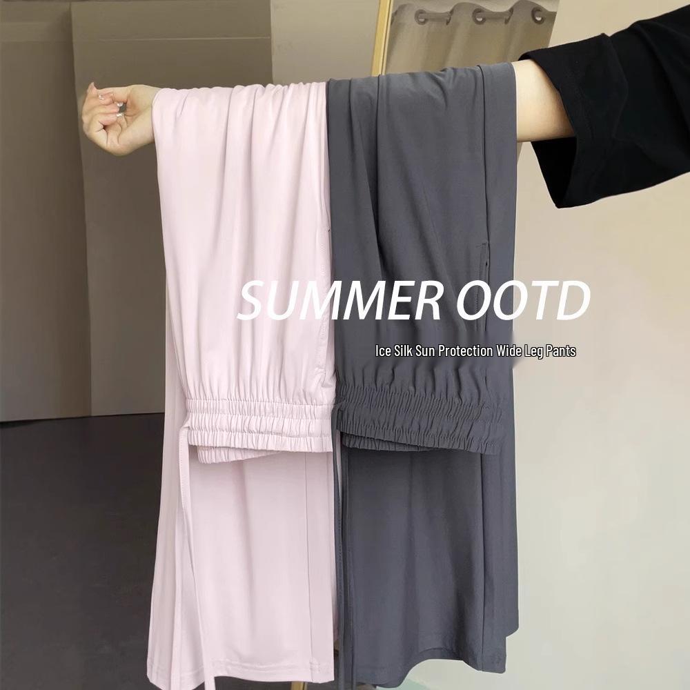 Women s High Waist Ice Silk Wide-Leg Pants - Summer 2025 Collection, Slimming Sun Protection, Light & Drapey Small
Women s High Waist Ice Silk Wide-Leg Pants - Summer 2025 Collection, Slimming Sun Protection, Light & Drapey Small