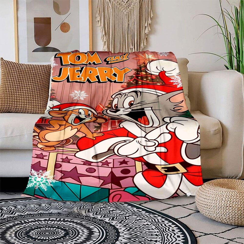 Tom and Jerry Christmas Adventure Phone Case Cover Blanket Flannel Throw Blanket for Sofa, Bed, Travel, Camping, Office 100x150cm
Tom and Jerry Christmas Adventure Phone Case Cover Blanket Flannel Throw Blanket for Sofa, Bed, Travel, Camping, Office 100x150cm