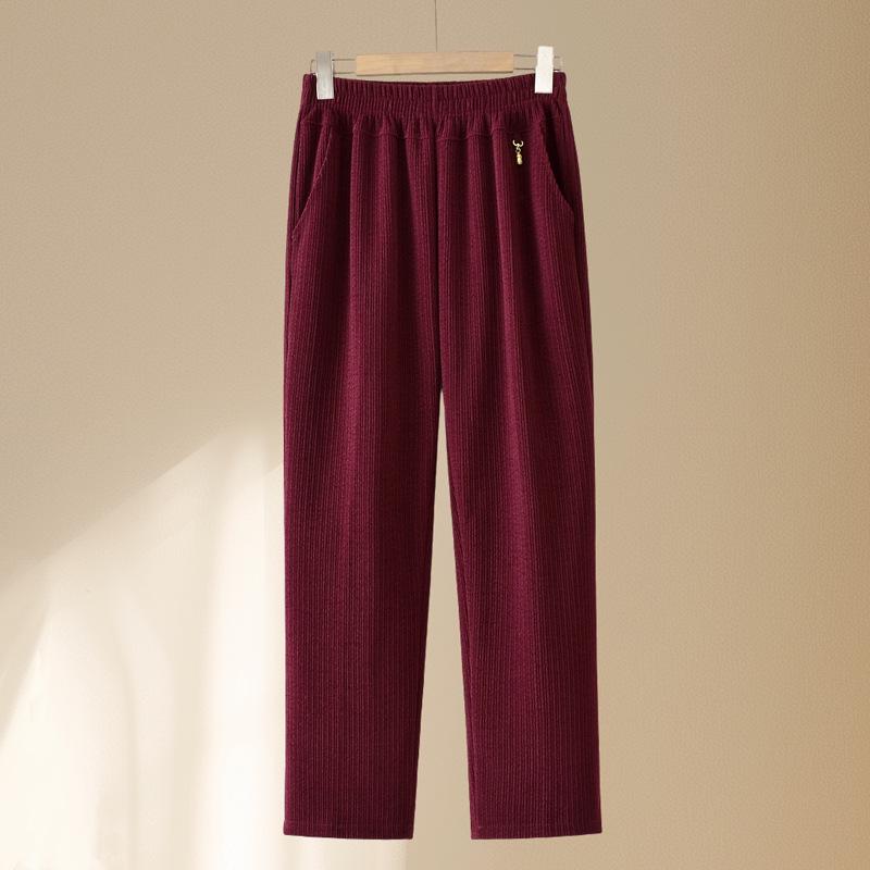 Mom s High-Waisted Striped Corduroy Pants - Spring & Autumn Casual for Middle-aged & Elderly 4XL (130-145 jin) вино красного
Mom s High-Waisted Striped Corduroy Pants - Spring & Autumn Casual for Middle-aged & Elderly 4XL (130-145 jin) вино красного