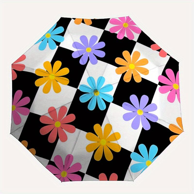 1pc Floral Checkered Automatic Open/Close Umbrella, Portable Folding Umbrella for Travel, Themed Events, It is suitable as a gift for various festival
1pc Floral Checkered Automatic Open/Close Umbrella, Portable Folding Umbrella for Travel, Themed Events, It is suitable as a gift for various festival