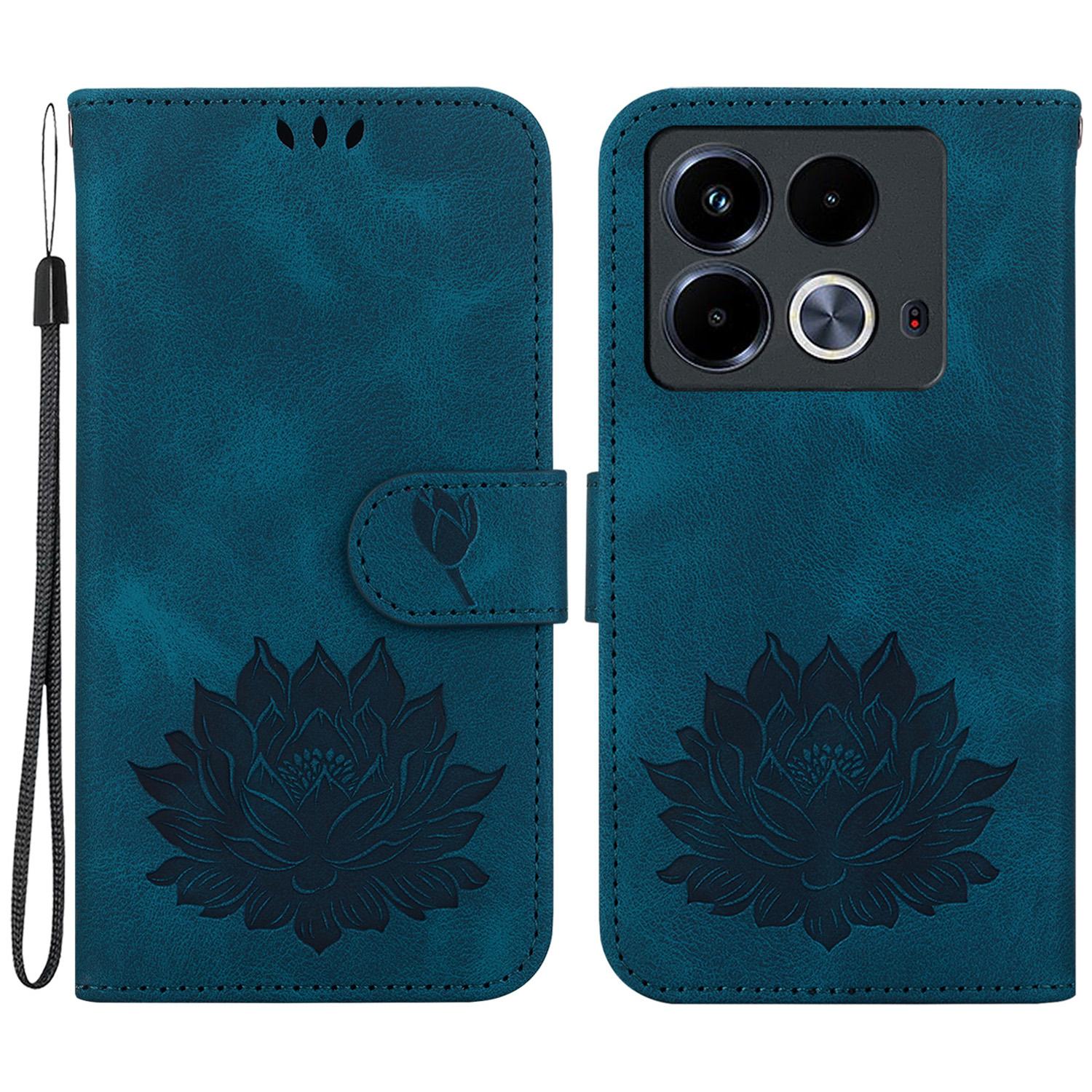 For Infinix Note 40 Phone Case Lotus Imprint Leather Stand Wallet Cover Blue
For Infinix Note 40 Phone Case Lotus Imprint Leather Stand Wallet Cover Blue