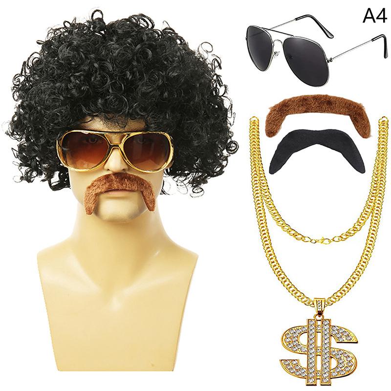 1 комплект мужской черный короткий кудрявый синтетический парик для косплея золотисто-коричневый 70-х 80-х диско усы золотая цепь парик для костюма на Хэллоуин
1 комплект мужской черный короткий кудрявый синтетический парик для косплея золотисто-коричневый 70-х 80-х диско усы золотая цепь парик для костюма на Хэллоуин