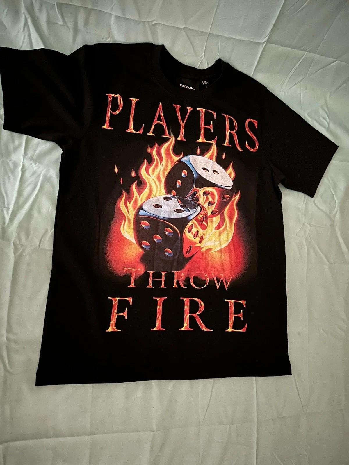 Graphic Design Black T-shirt Players Throw Fire Dice 4XL
Graphic Design Black T-shirt Players Throw Fire Dice 4XL