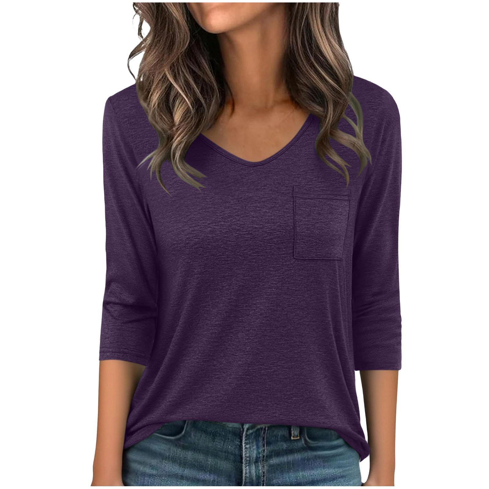 Women s V-Neck Shirt: Casual Elegant T-Shirt Top XL фіолетовий
Women s V-Neck Shirt: Casual Elegant T-Shirt Top XL фіолетовий