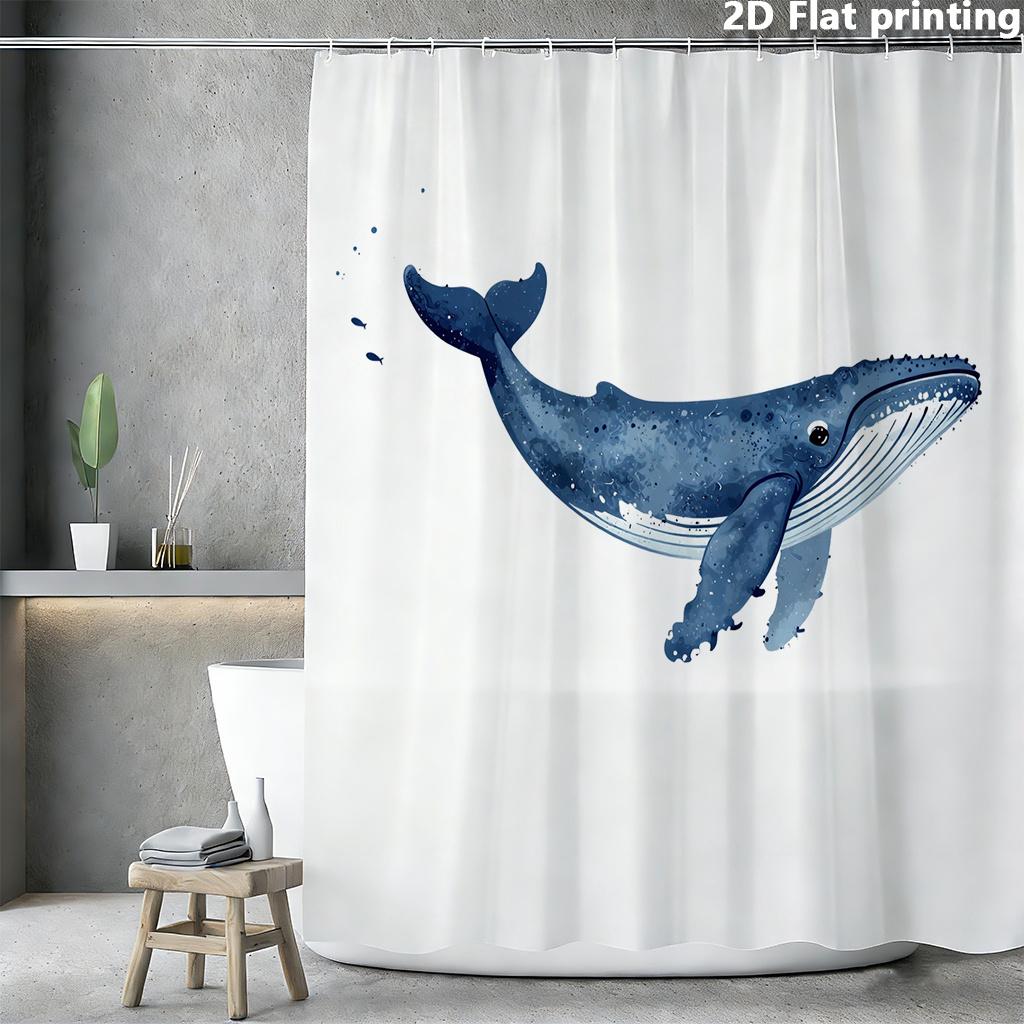 Blue Watercolor Tulip Shower Curtain 1Pc Polyester 2D Flat Print 70.8X70.8 Butterflies & Stems On White Base W60H190(CM)-1 Pcs
Blue Watercolor Tulip Shower Curtain 1Pc Polyester 2D Flat Print 70.8X70.8 Butterflies & Stems On White Base W60H190(CM)-1 Pcs