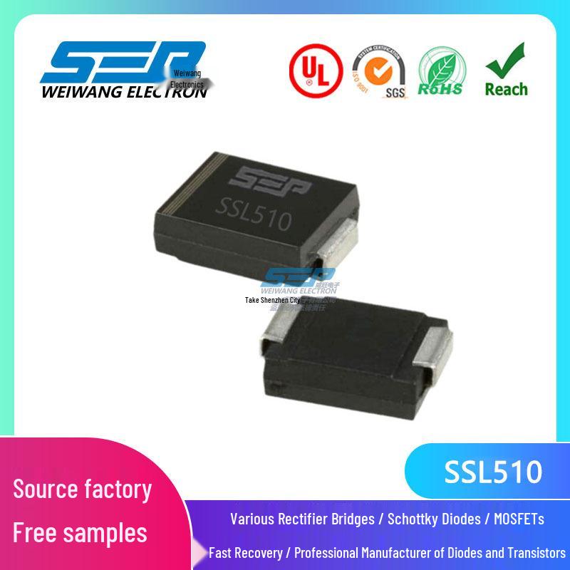 SEP Original SSL510 SMC 5A/100V Schottky Diode
SEP Original SSL510 SMC 5A/100V Schottky Diode