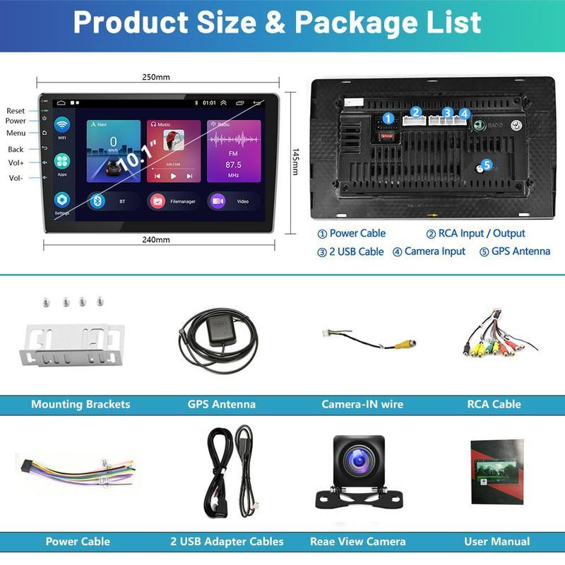 2+32G Android 11 10.1 Дюймовый 2 DIN Автомагнитола Авторадио Carplay Android Auto GPS Wi-Fi Hi-Fi Сенсорный Экран Bluetooth FM/RDS DVR SWC AHD Задний Вид чёрный
2+32G Android 11 10.1 Дюймовый 2 DIN Автомагнитола Авторадио Carplay Android Auto GPS Wi-Fi Hi-Fi Сенсорный Экран Bluetooth FM/RDS DVR SWC AHD Задний Вид чёрный