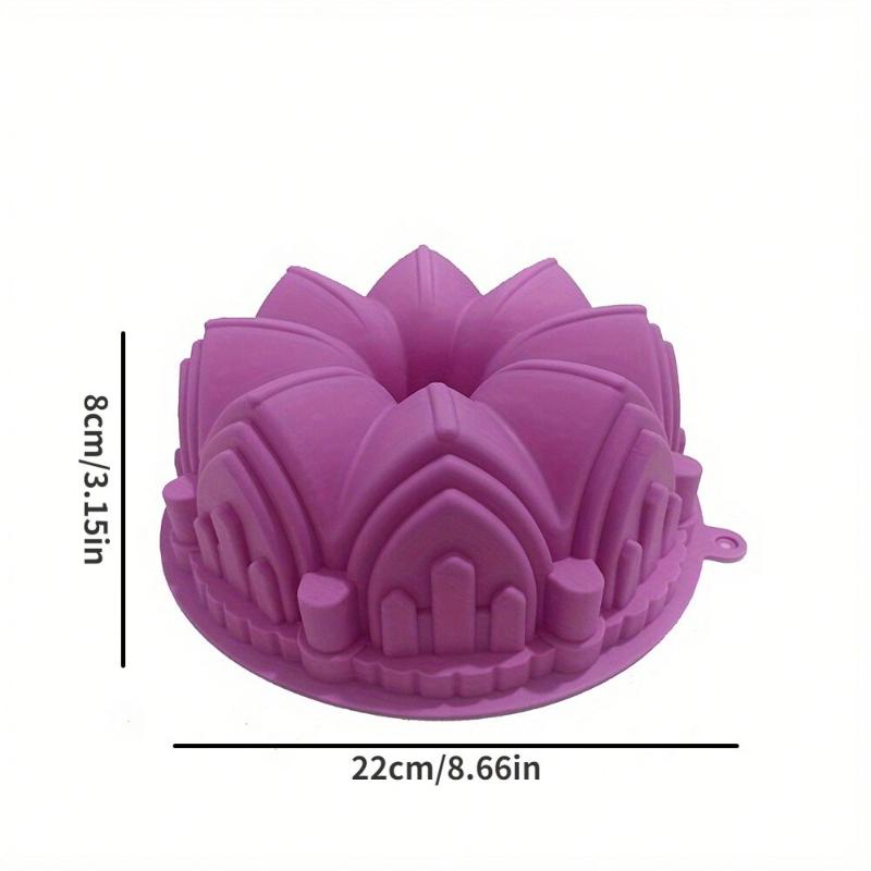 1PC Big Crown Castle Shape Silicone Cake Mold Mousse Non-Stick 3D Cathedral Birthday Cake Pan Decorating Tools Large Bread Fonda фиолетовый
1PC Big Crown Castle Shape Silicone Cake Mold Mousse Non-Stick 3D Cathedral Birthday Cake Pan Decorating Tools Large Bread Fonda фиолетовый