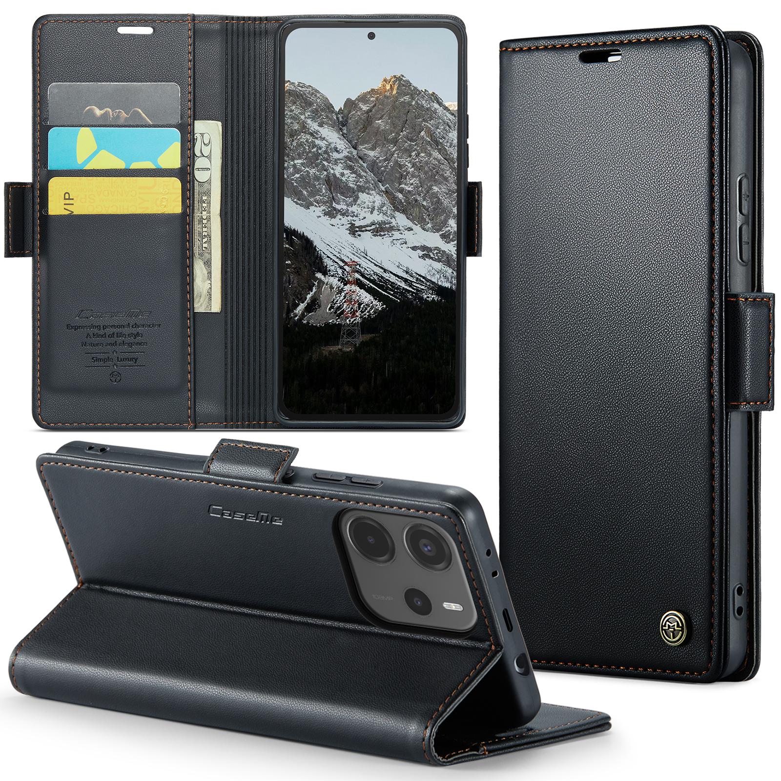 For Xiaomi Redmi Note 14 4G (163.25x76.55x8.16mm) Case CASEME 023 Series RFID Blocking Leather Wallet Stand Phone Cover Black
For Xiaomi Redmi Note 14 4G (163.25x76.55x8.16mm) Case CASEME 023 Series RFID Blocking Leather Wallet Stand Phone Cover Black