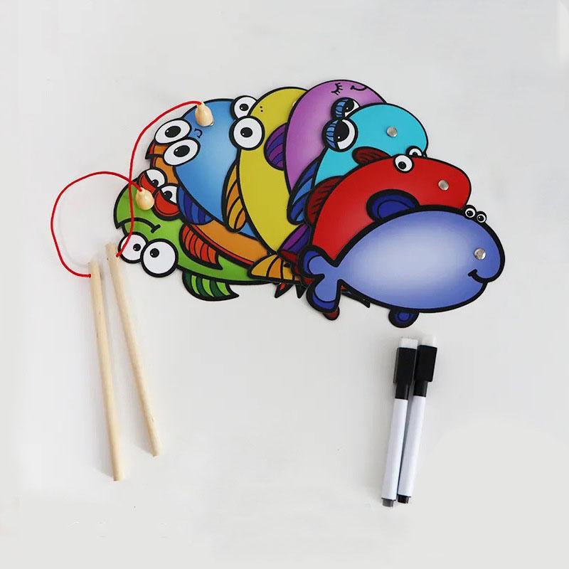 Fish-shaped Dry Erasable Cards With Magnetic Fishing Rod Teaching Aid Wirting Cards Kids DIY Educational Learning Montessori Toy
Fish-shaped Dry Erasable Cards With Magnetic Fishing Rod Teaching Aid Wirting Cards Kids DIY Educational Learning Montessori Toy