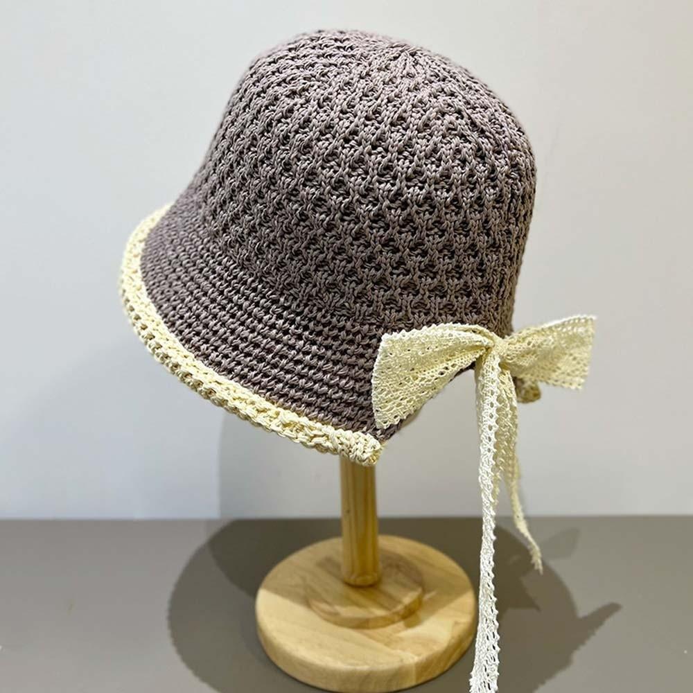 Hollow Out Knitted Bucket Hat Breathable Bow Fisherman Hat Visor Cap Sun Protection Cap Daily
Hollow Out Knitted Bucket Hat Breathable Bow Fisherman Hat Visor Cap Sun Protection Cap Daily