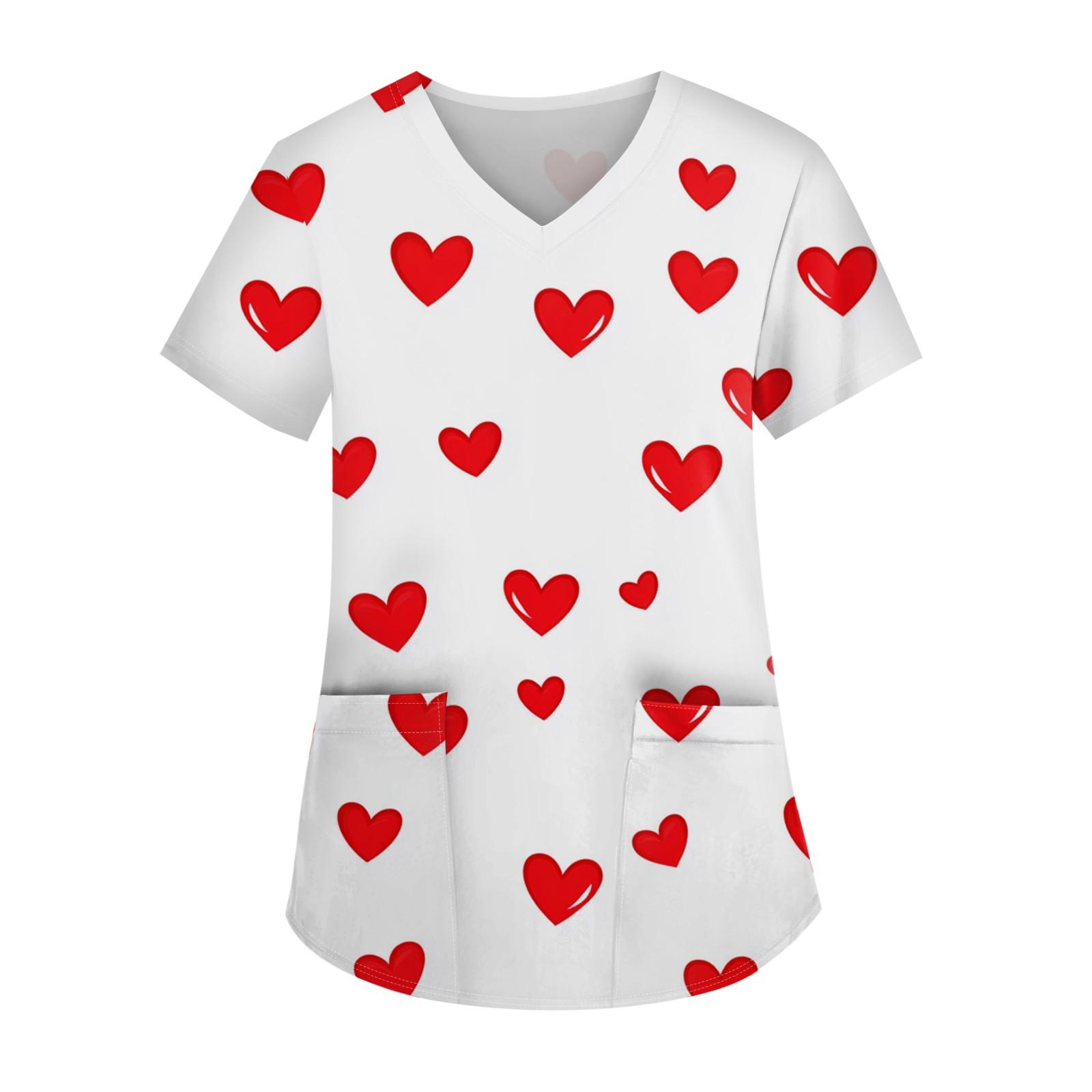 Женская мода повседневная кофточка с коротким рукавом и принтом в виде сердца и V-образным вырезом на День святого Валентина M белый
Женская мода повседневная кофточка с коротким рукавом и принтом в виде сердца и V-образным вырезом на День святого Валентина M белый