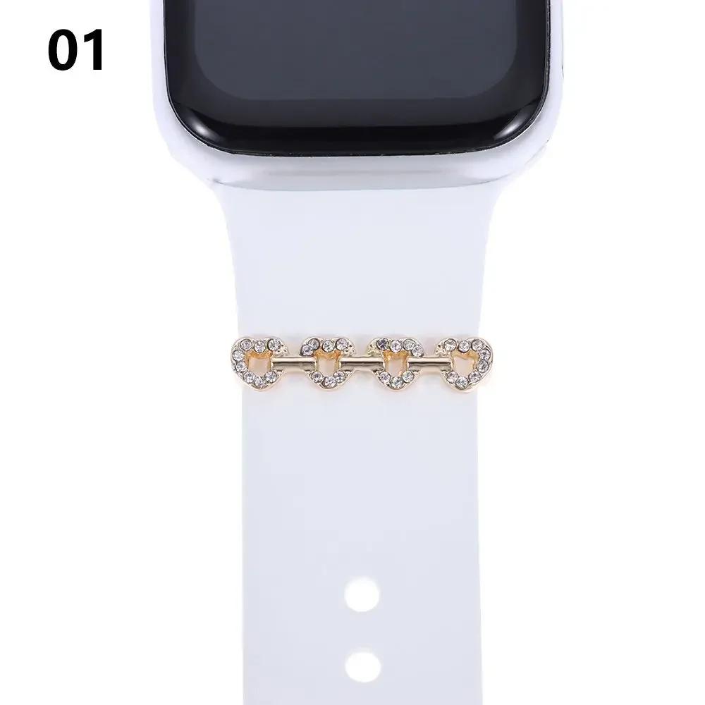 New Fashion Metal Charms Watch Band Decoration Ring For Apple Watch Pearl Diamond Ornament For iWatch Silicone Strap Jewelry
New Fashion Metal Charms Watch Band Decoration Ring For Apple Watch Pearl Diamond Ornament For iWatch Silicone Strap Jewelry