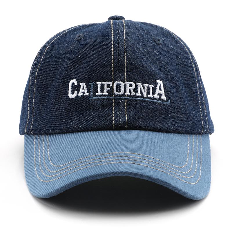 Hat personalized letter embroidery color matching stitching denim baseball cap outdoor travel sunscreen sunshade cap середній синього кольору
Hat personalized letter embroidery color matching stitching denim baseball cap outdoor travel sunscreen sunshade cap середній синього кольору