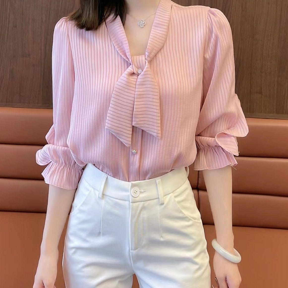 2025 Women s Spring/Summer Seven-Sleeve Loose Ruffle Casual Shirt Small білий
2025 Women s Spring/Summer Seven-Sleeve Loose Ruffle Casual Shirt Small білий