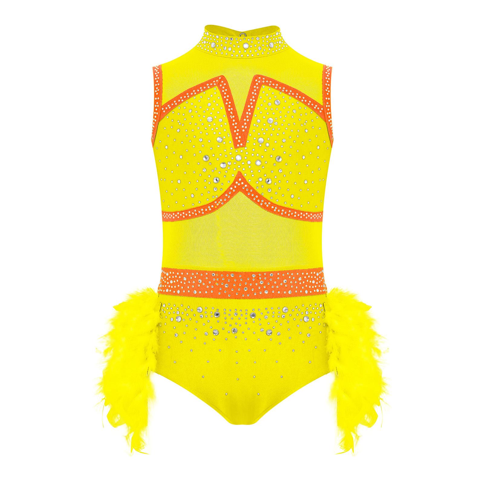 Костюм для джазового танцю для дівчаток Без рукавів Кольоровий леотар Виріз на спині Блискучі стрази Пір яна спідниця 7-8 Years жовтий
Костюм для джазового танцю для дівчаток Без рукавів Кольоровий леотар Виріз на спині Блискучі стрази Пір яна спідниця 7-8 Years жовтий