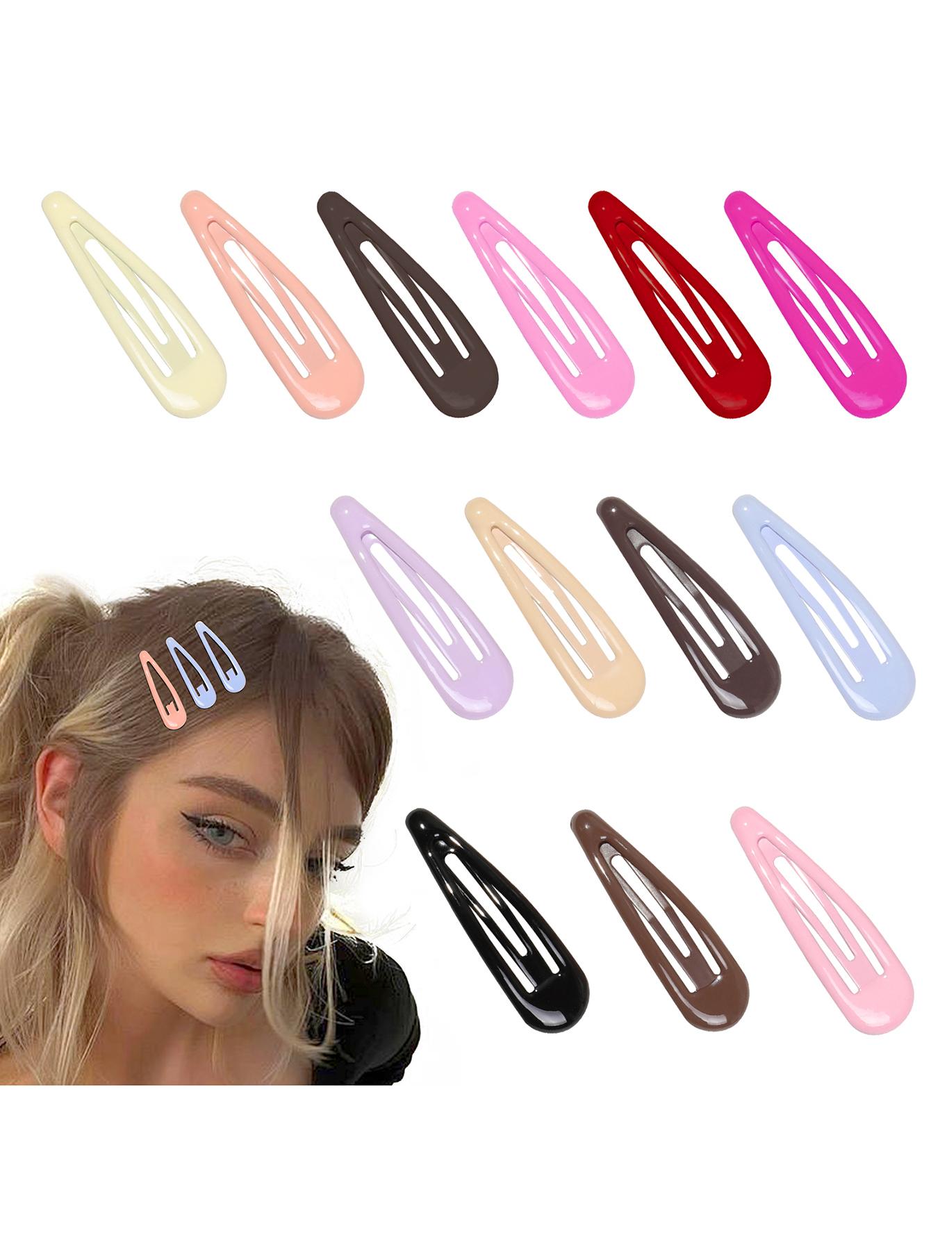 12/20Pcs Colorful Metal Snap Hair Clips 2 Inch Black Barrettes for Women Styling Non-Slip Waterdrop BB Hairpins Accessories
12/20Pcs Colorful Metal Snap Hair Clips 2 Inch Black Barrettes for Women Styling Non-Slip Waterdrop BB Hairpins Accessories