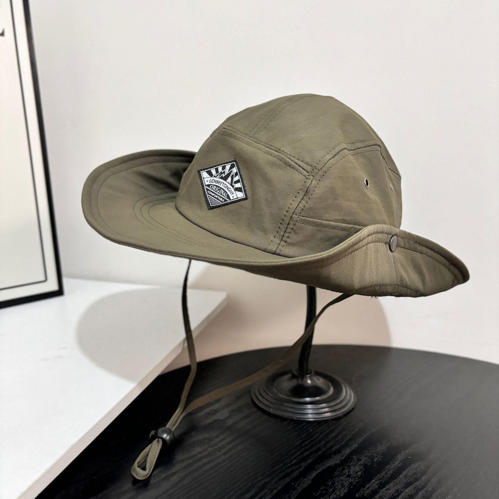 Новая шляпа-ведро для активного отдыха на весну и лето с большим козырьком и широкими полями, универсальная шляпа для альпинизма, шляпа для бассейна M(56-58cm) армия зеленый