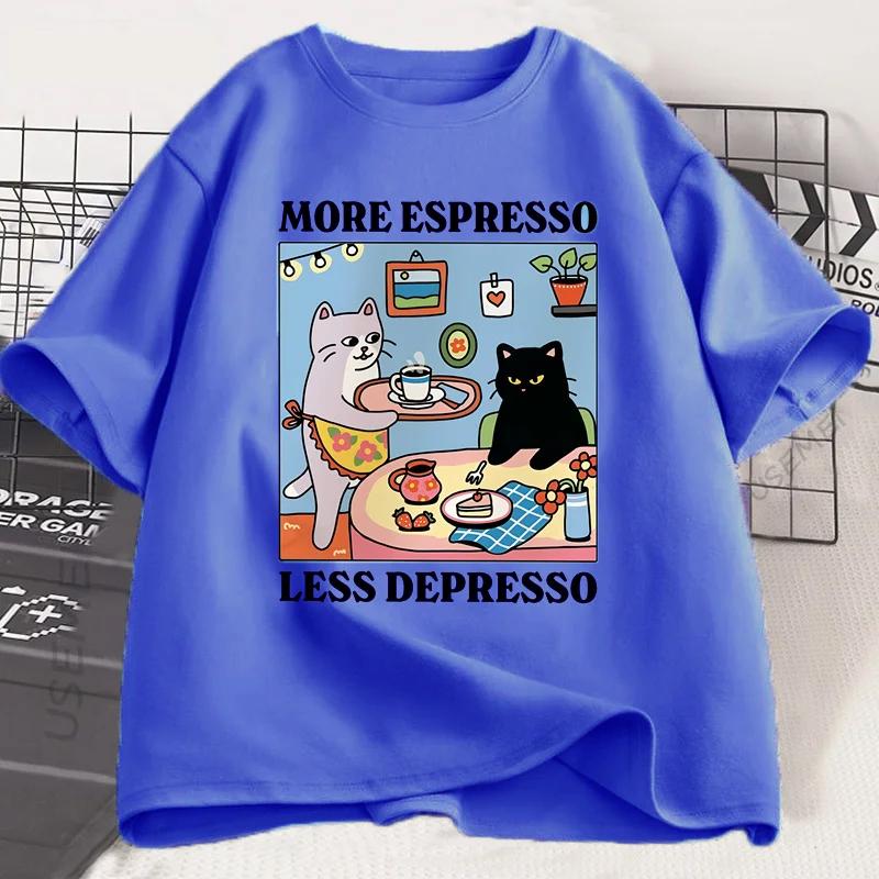 More Espresso Less Depresso Black Cat Tshirt Unisex Women Funny Coffee Cat T Shirt Casual Summer Cotton Short Sleeve Tshirt Tops 4XL
More Espresso Less Depresso Black Cat Tshirt Unisex Women Funny Coffee Cat T Shirt Casual Summer Cotton Short Sleeve Tshirt Tops 4XL