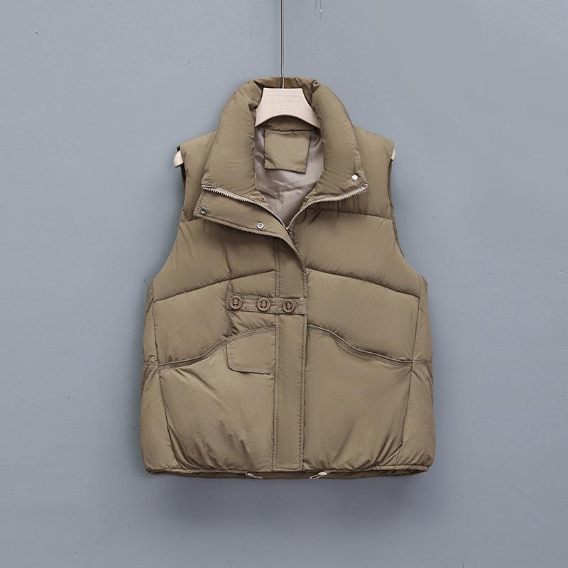 Winter cotton vest women s short temperament cotton vest loose stand-up collar vest versatile cotton vest jacket XXL135-75 kg хаки
Winter cotton vest women s short temperament cotton vest loose stand-up collar vest versatile cotton vest jacket XXL135-75 kg хаки