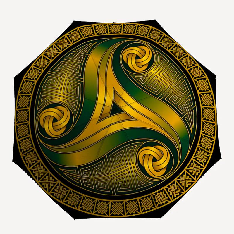 1pc Celtic Knot Automatic Folding Umbrella with 8 Bones, 3-Fold Compact Umbrella, Compact Design On-the-Go Essential, casual outdoor accesso
1pc Celtic Knot Automatic Folding Umbrella with 8 Bones, 3-Fold Compact Umbrella, Compact Design On-the-Go Essential, casual outdoor accesso