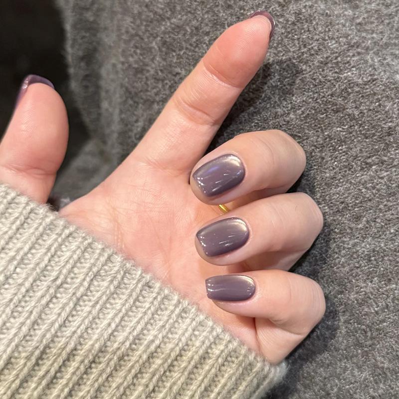 Ice Ash Amethyst Shimmer Cat Eye Press-On Nails: Simple Daily Short Nail Art, Full Size
Ice Ash Amethyst Shimmer Cat Eye Press-On Nails: Simple Daily Short Nail Art, Full Size