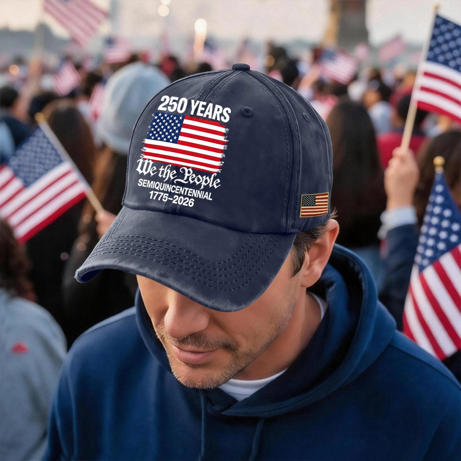 Unisex Vintage Washed Baseball Cap 250 Years Commemorative Embroidered Flag Design Adjustable Fit Classic Style One Size тёмно-синий
Unisex Vintage Washed Baseball Cap 250 Years Commemorative Embroidered Flag Design Adjustable Fit Classic Style One Size тёмно-синий