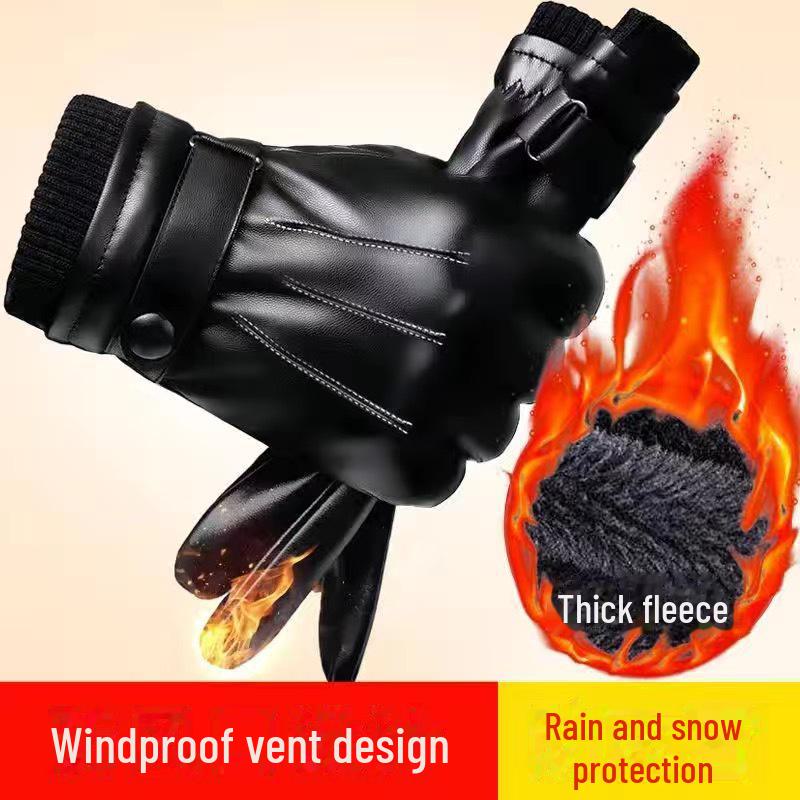 Мужские водонепроницаемые ветрозащитные кожаные мотоциклетные перчатки с толстой бархатной подкладкой, совместимые с сенсорным экраном для зимней езды Screw-on three-line plus velvet and thickening
Мужские водонепроницаемые ветрозащитные кожаные мотоциклетные перчатки с толстой бархатной подкладкой, совместимые с сенсорным экраном для зимней езды Screw-on three-line plus velvet and thickening