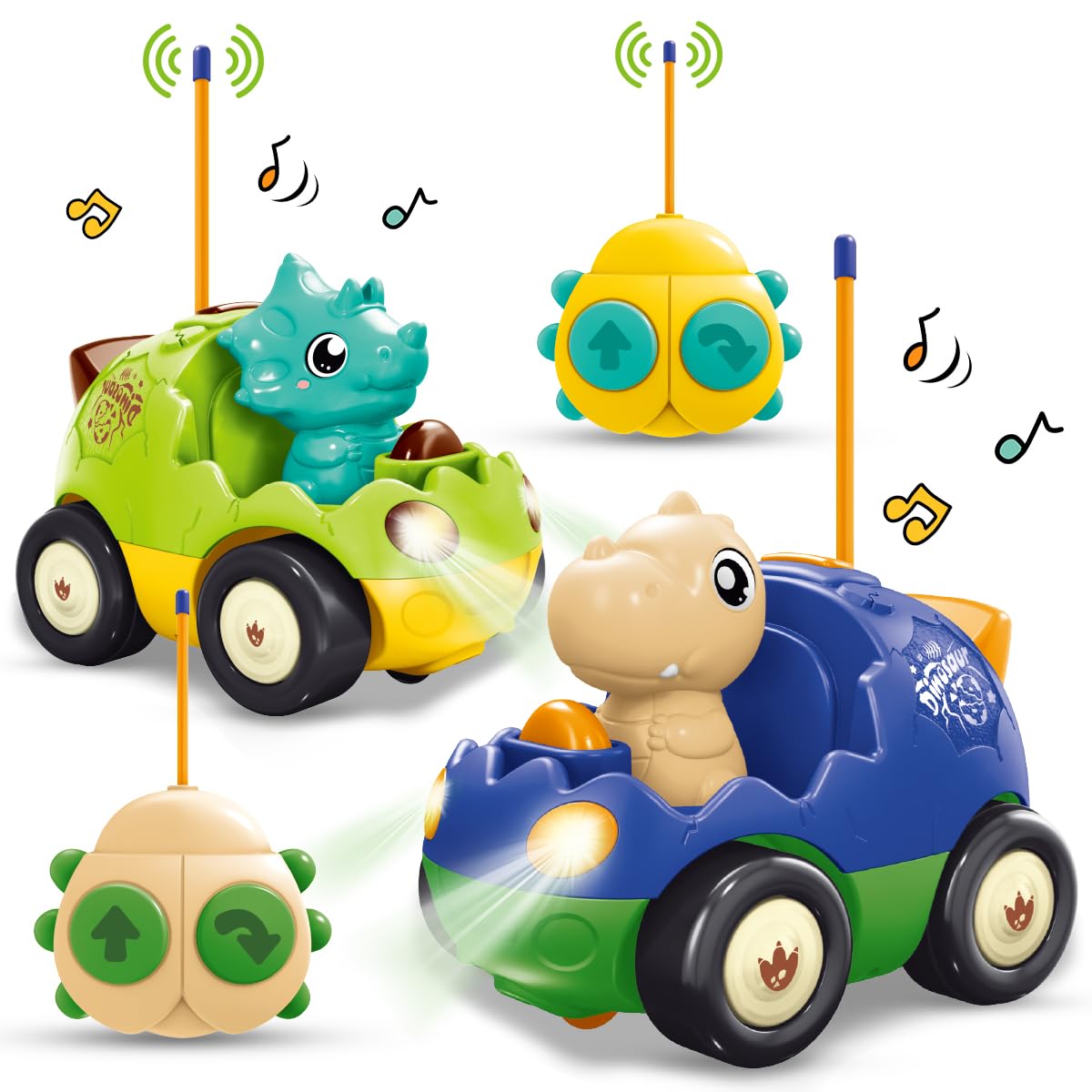 KaeKid Radio Controlled Car Dinosaur Toy Boys Car Toy 2 and 3 Years Old Electric RC Remote Control Car for Kids Popular with LED Lights and Music
KaeKid Radio Controlled Car Dinosaur Toy Boys Car Toy 2 and 3 Years Old Electric RC Remote Control Car for Kids Popular with LED Lights and Music